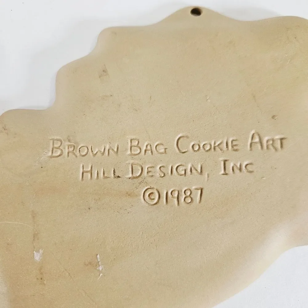 Vintage Brown Bag Cookie Art Cookie Mold 1991 1987 Retired Designs Angel & Horse